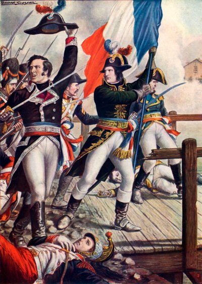 Napoleón Bonaparte en la batalla de Arcole de Tancredi Scarpelli